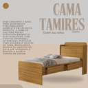 Ver imagem 6 de Cama Solteiro Tamires Nature com Gavetas Prateleiras e Bau para Quarto Moderna de Mdf