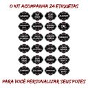 Ver imagem 4 de Pote Tempero Kit 8 Potes+24 Etiquetas Adesivas Porta Condimento Q170 Arte na Arte Potes de Tempero
