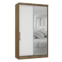 Ver imagem 1 de Guarda Roupa Dormitório Modulado Paris Módulo 2 Portas de Correr Espelho - Luciane 329E:Avelã e Bran