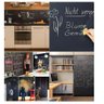 Adesivo Lousa Quadro Negro 2 Metros Papel de Parede Tipo Contact Lavavel Kit Completo com Giz Escola - 3