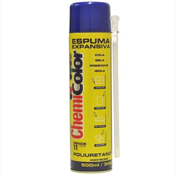 Kit 10 Latas De Espuma Expansiva De Poliuretano Spray ChemiColor 500ml 340g - 2