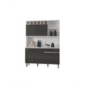 Ver imagem 1 de Kit Cozinha Compacta 130Cm 6 Portas 1 Gaveta Cinza Claro