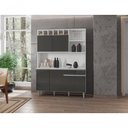 Ver imagem 2 de Kit Cozinha Compacta 130Cm 6 Portas 1 Gaveta Cinza Claro