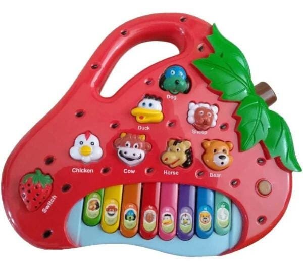 Teclado Infantil Piano Sons Animais Fazenda Educativo Led