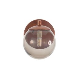 Arandela Figo Bronze com Globo de Vidro Fumê - 3