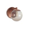 Arandela Figo Bronze com Globo de Vidro Fumê - 1
