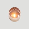 Arandela Figo Bronze com Globo de Vidro Fumê - 4