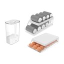 Ver imagem 1 de Kit Organizador de Geladeira Clear Fresh 3 Peças Transparente ou