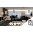 Ver imagem 4 de Luminária Pendente Teto Sala Cozinha Moderno Quadrado Preto