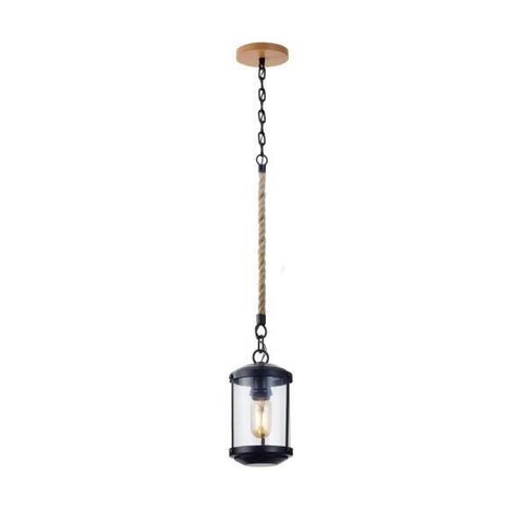 Pendente Rustico Madeira Castanho Metal Preto Urban 2929