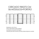 Ver imagem 2 de Cercado Pet Dobrável 7 Módulos com Portão 98cm Ideal para Cachorros Gatos Coelhos Crianças