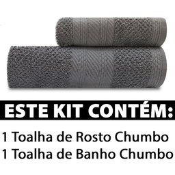 Jogo Toalhas 2 Peças - Banho + Rosto 100 Algodão Empire Karsten - 2