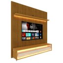 Ver imagem 1 de Rack com Painel 1.8 com Led Requinte Naturale com Off White - Gelius Móveis