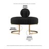 Recamier Puff Glow Veludo Preto 75cm Zahav Estofados - 3