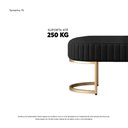 Ver imagem 2 de Recamier Puff Glow Veludo Preto 75cm Zahav Estofados
