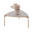 Ver imagem 2 de Mesa de Centro Tampo Triangular e Pés em Metal Dourado Dj Móveis Lina Bali