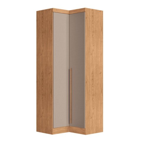 Móveis para Quarto Módulo Canto Reto 2 Porta Infinity Marrom/Cedro/Duna Line