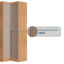 Ver imagem 4 de Móveis para Quarto Módulo Canto Reto 2 Porta Infinity Marrom/Cedro/Duna Line