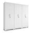 Ver imagem 2 de Kit com 3 Armários para Escritório 2 Portas com Chave Mucuri Branco