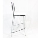 Ver imagem 4 de Kit 2 Banquetas Empilhável Cozinha Cromada Alta Assento Branco - Poltronas do Sul - Cromada - Branco