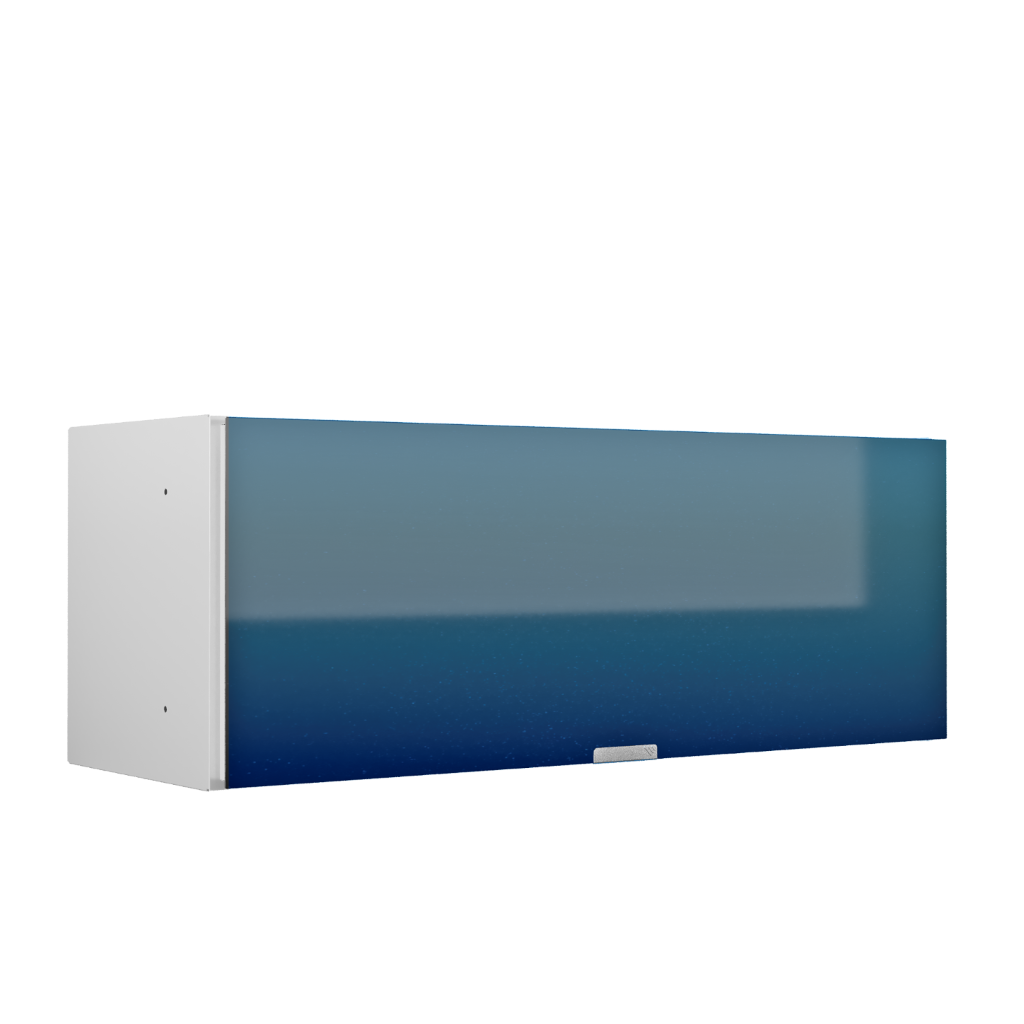 Armário Aéreo Cozinha em Aço Quadria 1 Porta Basculante 80cm - Metalli Móveis Azul Noturno Saara Met