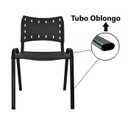 Ver imagem 6 de Kit com 10 Cadeiras Iso para Escola Escritório Comércio Preta Base Preta Ecomhome
