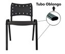 Ver imagem 6 de Kit com 10 Cadeiras Iso para Escola Escritório Comércio Preta Base Preta Ecomhome