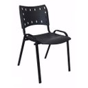 Ver imagem 4 de Kit com 10 Cadeiras Iso para Escola Escritório Comércio Preta Base Preta Ecomhome