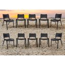 Ver imagem 1 de Kit com 10 Cadeiras Iso para Escola Escritório Comércio Preta Base Preta Ecomhome
