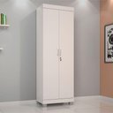 Ver imagem 2 de Armário Multiuso 2 Portas C/ Chave 5 Prateleiras Mucuri Jcm Movelaria Branco
