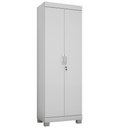 Ver imagem 1 de Armário Multiuso 2 Portas C/ Chave 5 Prateleiras Mucuri Jcm Movelaria Branco