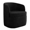 Ver imagem 2 de Poltrona Decorativa Design Moderno Bel Sala de Estar Base Giratória Veludo Preto G33 - Gran Belo
