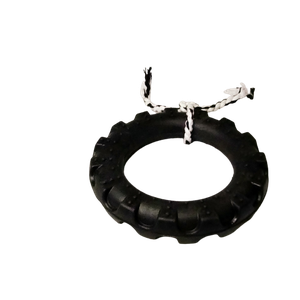 Brinquedo para cães Pneu Hard Bone Preto Laço Preto (GG)