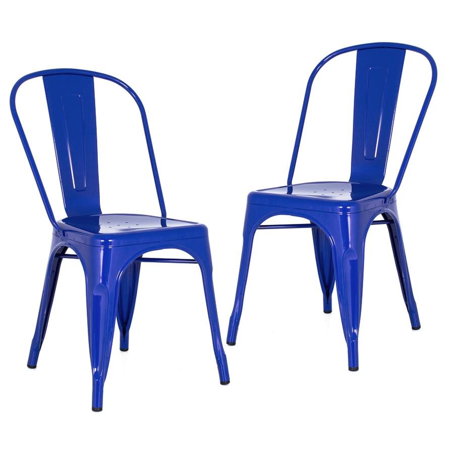 Kit 2 Cadeiras Iron Tolix - Azul Escuro