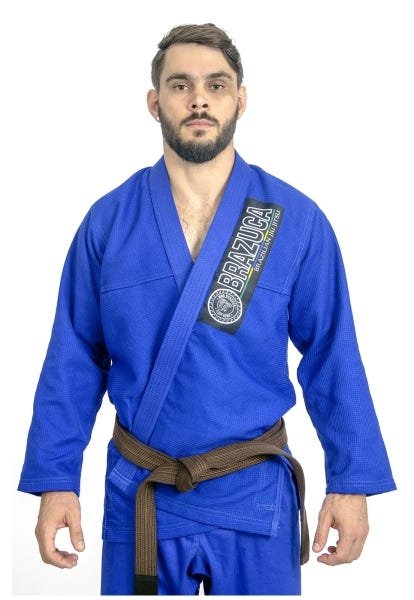 Kimono Brazuca Premium Trançado Azul Royal - 3