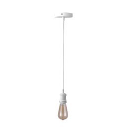 Lustres Pendente Lustre Industrial Retrô Edison 8cm Branco - 1