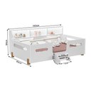 Ver imagem 3 de Cama Juvenil Mary com Escada Led e Nicho Colchão Branco/mel Acompanha Luminária Nuvem