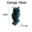 Ver imagem 3 de Coruja Decorativa - 15 Cm De Altura - Decoração sala, escritório - Toque 3D:Preto