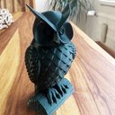 Ver imagem 2 de Coruja Decorativa - 15 Cm De Altura - Decoração sala, escritório - Toque 3D:Preto