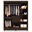 Ver imagem 3 de Guarda Roupa Casal 8 Portas com Espelho e 2 Gavetas Paranaguá - Ébano Touch