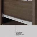 Ver imagem 7 de Guarda Roupa Casal 8 Portas com Espelho e 2 Gavetas Paranaguá - Ébano Touch