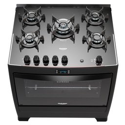 Fogão 5 Bocas Preto com Mesa de Vidro e Timer Digital Dako Supreme Black Glass Bivolt - 3