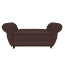 Ver imagem 3 de Recamier com Baú Grécia Namoradeira Calçadeira Suede Marrom