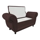 Ver imagem 5 de Recamier com Baú Grécia Namoradeira Calçadeira Suede Marrom
