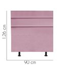 Ver imagem 2 de Cabeceira para Cama Box Solteiro 90 Cm Argentina:rosa Bebe