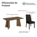 Ver imagem 4 de Conjunto Sala de Jantar Tampo de Madeira 4 Cadeiras Rustic/oxford Tulum Madesa