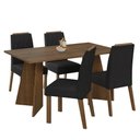 Ver imagem 2 de Conjunto Sala de Jantar Tampo de Madeira 4 Cadeiras Rustic/oxford Tulum Madesa