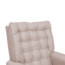 Poltrona de Amamentação Manuela com Puff Bebê Completo:tb 196 Linho Rose - 5