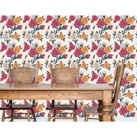 Papel de Parede Primavera 3 Arte Destaque 2,50 Metros