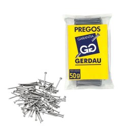Prego Polido com Cabeça 15x15 2,4mm X 34,5mm 50g Gerdau - 2